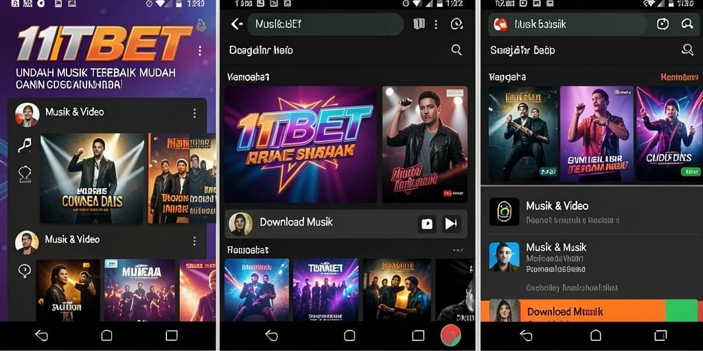 Antarmuka aplikasi 11TBET untuk Download Musik yang menarik.