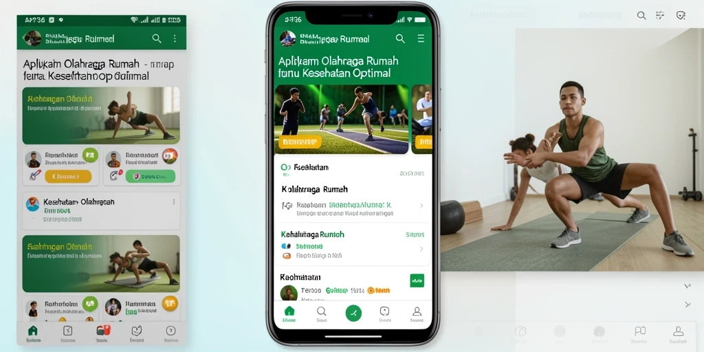 Tampilan antarmuka aplikasi API36 untuk latihan olahraga rumah yang menarik.