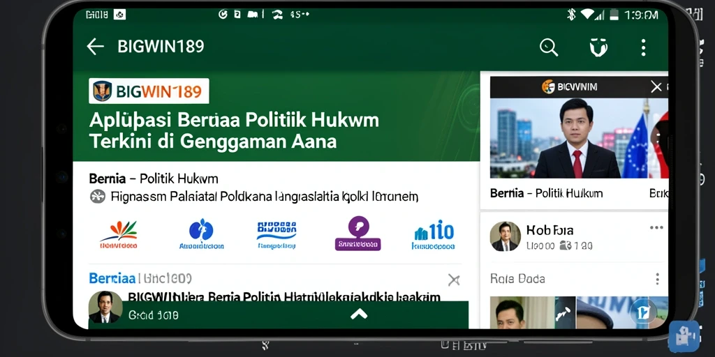 Antarmuka aplikasi BIGWIN189 yang informatif dan mudah digunakan.