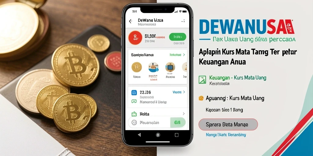 Tampilan antarmuka aplikasi DEWANUSA untuk kurs mata uang yang jelas dan informatif.