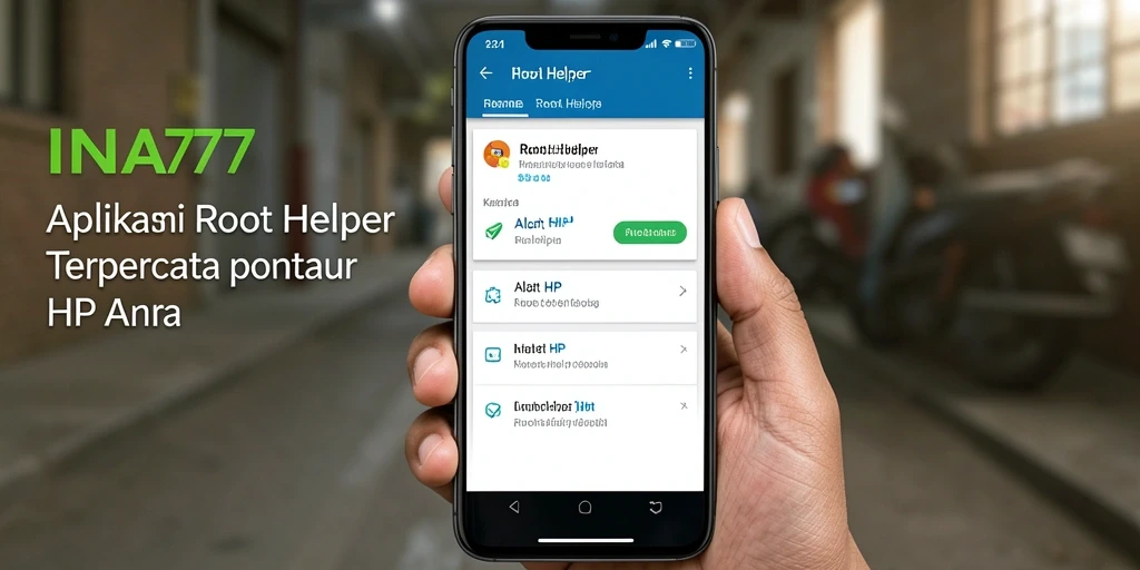 Tampilan menarik dan fungsionalitas aplikasi Root Helper INA777.