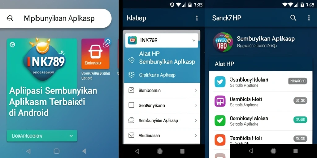 Antarmuka utama INK789 yang intuitif untuk menyembunyikan aplikasi.