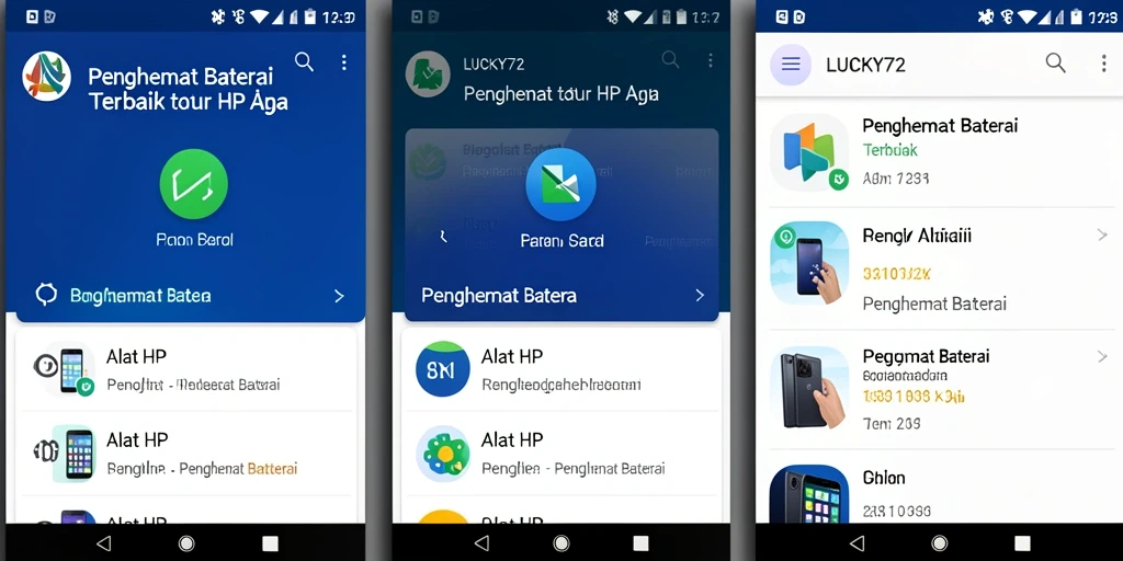 Antarmuka LUCKY72 yang intuitif dan mudah digunakan untuk penghematan baterai.