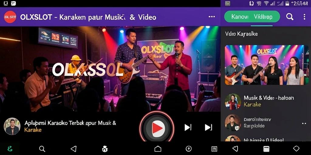 Tampilan antarmuka aplikasi OLXSLOT yang sederhana dan intuitif untuk Karaoke.