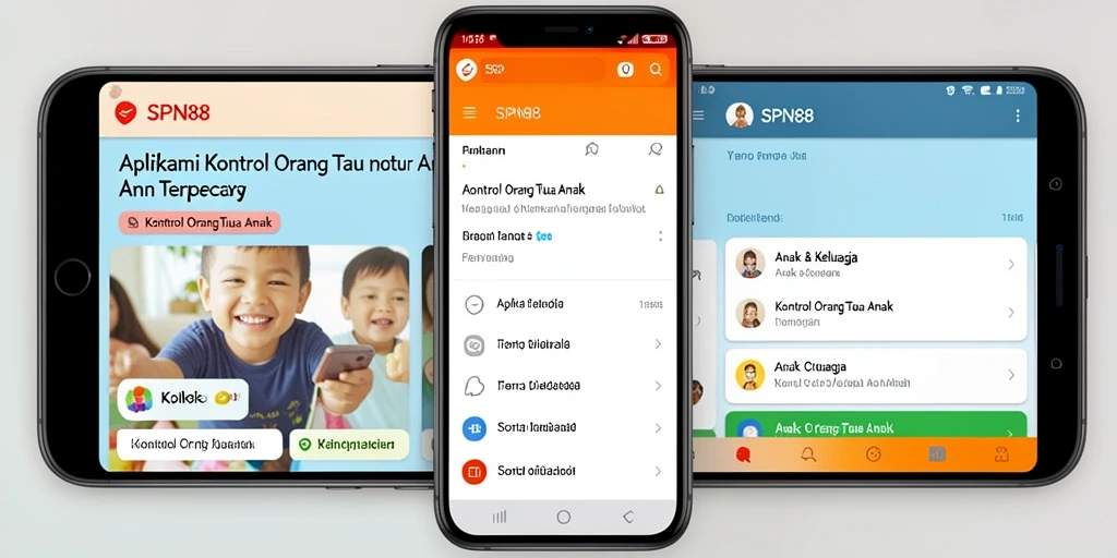 Tampilan antarmuka aplikasi SPN88 untuk kontrol orang tua yang intuitif.