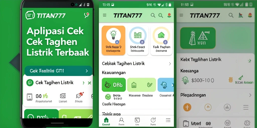 Antarmuka TITAN777 untuk cek tagihan listrik yang ramah pengguna.