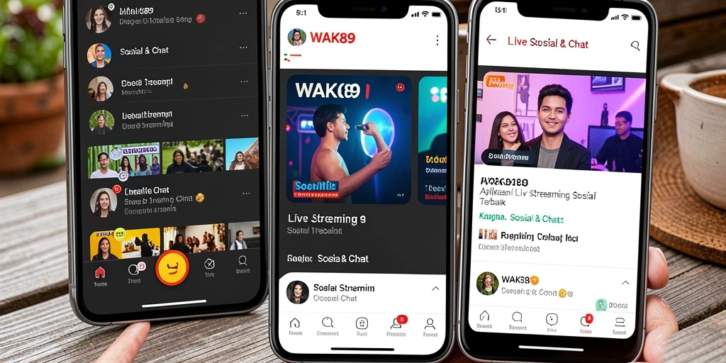 Tampilan antarmuka WAK89 yang interaktif dan menarik untuk live streaming.