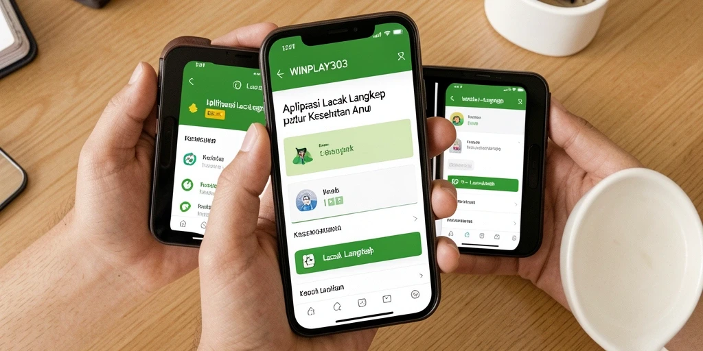 Antarmuka aplikasi WINPLAY303 yang menampilkan statistik langkah harian.