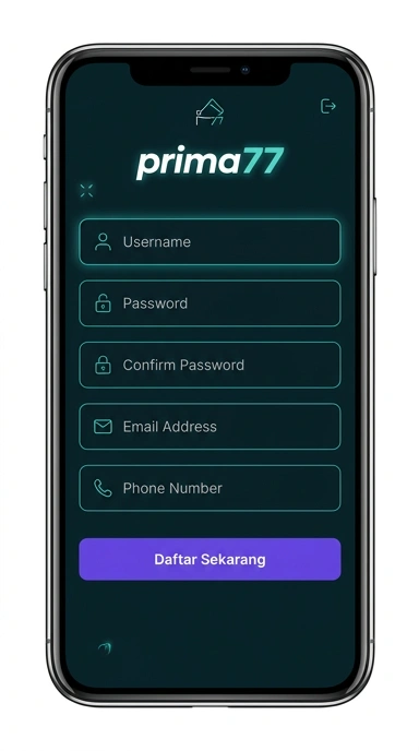 Panduan Daftar Akun Baru prima77 Untuk Android