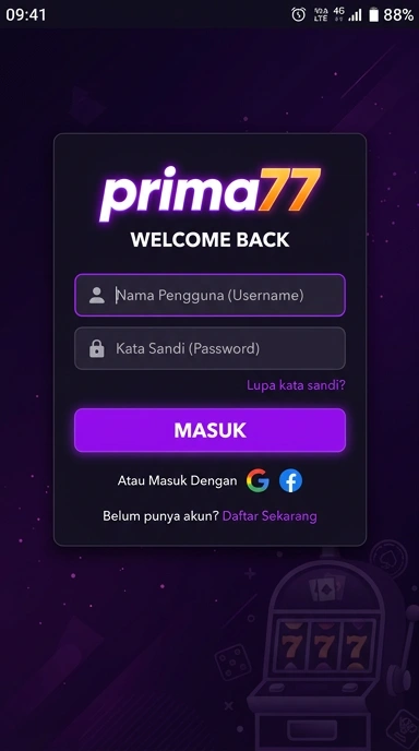 Masuk Akun prima77 untuk Pengguna Android